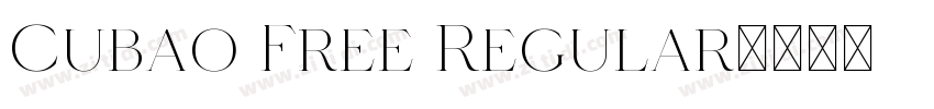 Cubao Free Regular字体转换